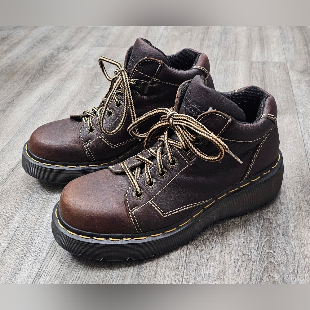 Men's Vintage 90s Dr Martens 9365 Brown Ankle Boots-Size 7UK/8 Mens/9 Womens
